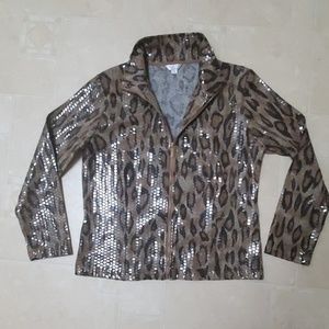 Erin by Erin London print sequin jacket Women's PM